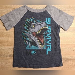(3/$10) Boys Size 4 Jurassic Park T-Rex Short Sleeve Tee
